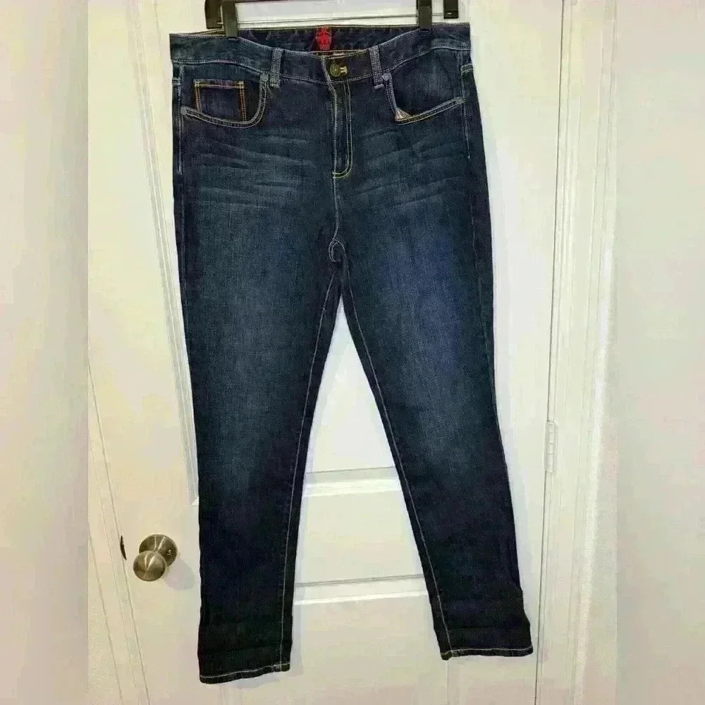 Brooks Brothers Jeans Women 8 Regular Fit Dark Wash Denim Blue Straight Leg